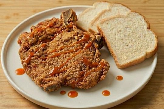 southern-fried-pork-chop-with-hot-sauce
